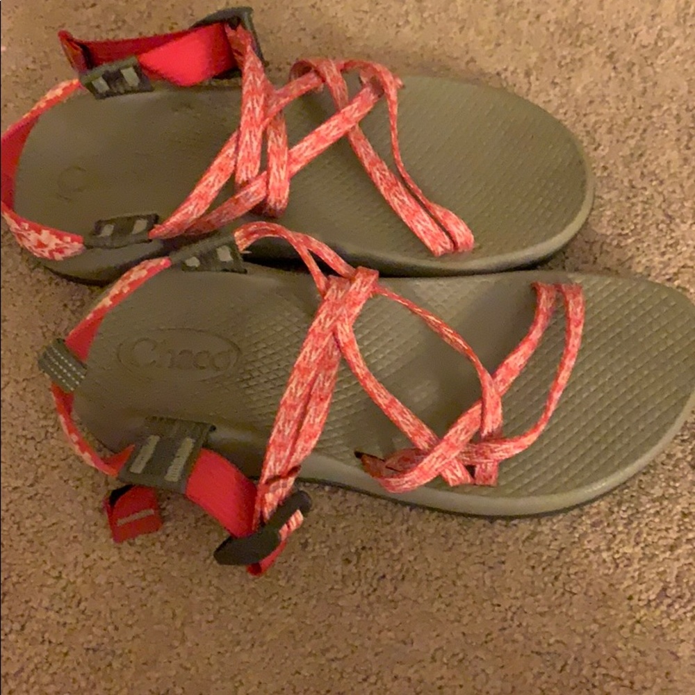 Pink chacos size 6